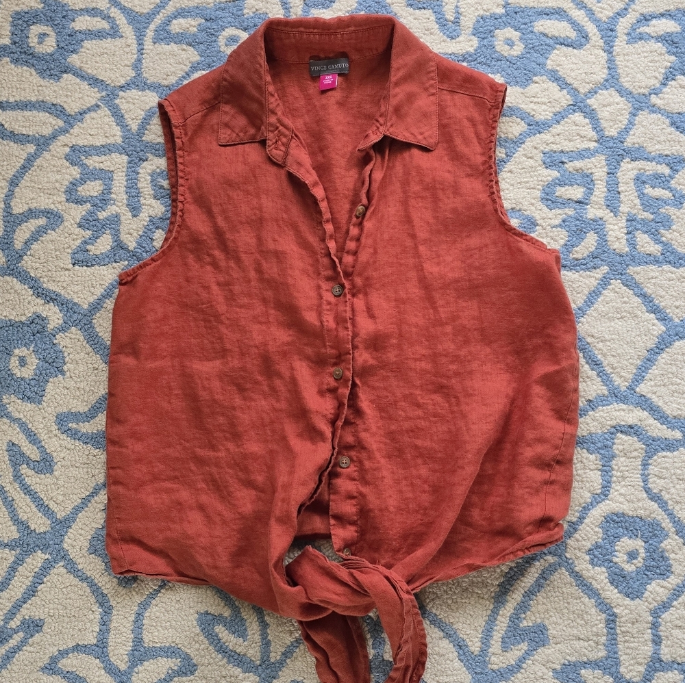 Women's Rust Sleeveless Top